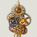 Collier Steampunk LUMÉRIA avec Péridot