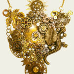Collier Steampunk AVALON avec Grenats