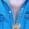 Collier AMORE laiton et grenat