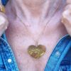 Collier AMORE laiton et grenat