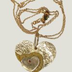 Collier AMORE laiton et grenat