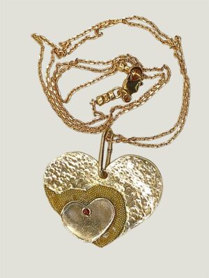 Collier AMORE laiton et grenat
