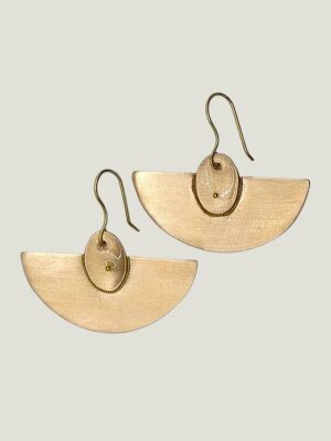 Boucles d'Oreilles INTI laiton et perles
