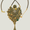 Collier Steampunk GAIA grenats et œil de tigre