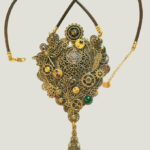 Collier Steampunk GAIA grenats et œil de tigre