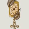 Collier steampunk SYBIL montre et grenat