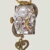 Collier steampunk VICTORINE montre et grenat