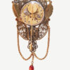 Broche Steampunk VICTORIA Oeil de tigre et grenats