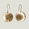 Boucles d'Oreilles LUNA laiton martelé