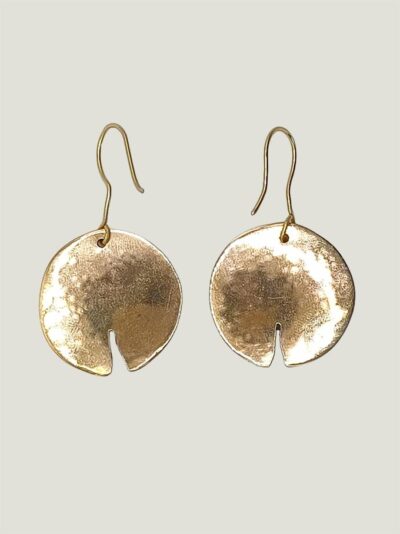 Boucles d'Oreilles LUNA laiton martelé