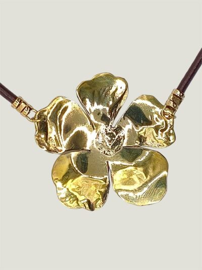 Collier CAPUCINE laiton réticulé