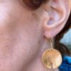 Boucles d'Oreilles LUNA laiton martelé
