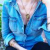 Collier steampunk SYBIL montre et grenat