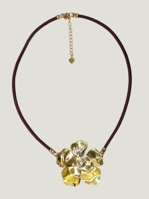 Collier CAPUCINE laiton réticulé