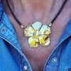 Collier CAPUCINE laiton réticulé