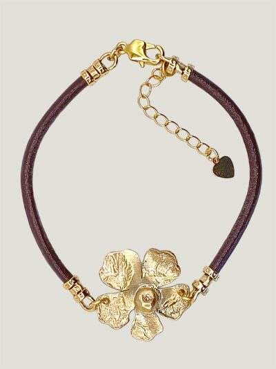 Bracelet JASMINE laiton et cuir