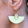 Boucles d'Oreilles INTI laiton et perles