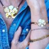 Bracelet JASMINE laiton et cuir
