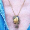 Collier steampunk VICTORINE montre et grenat