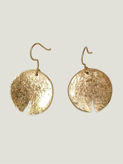 Boucles d'Oreilles LUNA laiton martelé