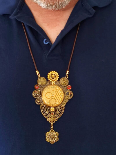Flora-temporis-P Collier Steampunk FLORA-TEMPORIS