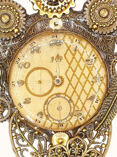 Flora-temporis-cadran Collier Steampunk FLORA-TEMPORIS
