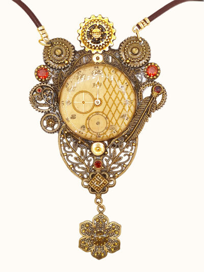 Flora-temporis-recto Collier Steampunk FLORA-TEMPORIS