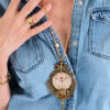 Collier Steampunk ROSALIA montre et grenats