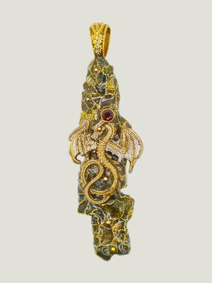 Collier Féerie DRACO écorce et grenat