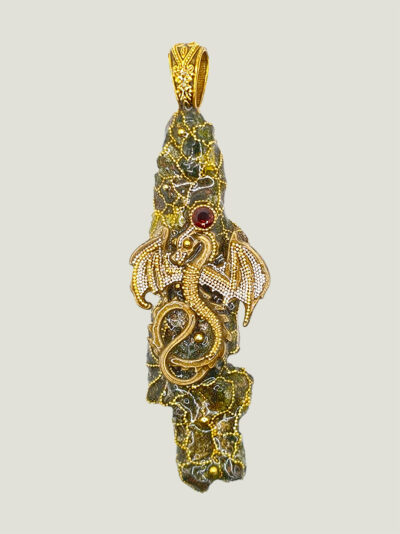 Draco-recto Collier Féerie DRACO écorce et grenat