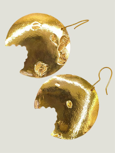 Boucles d'Oreilles GIOIA laiton réticulé