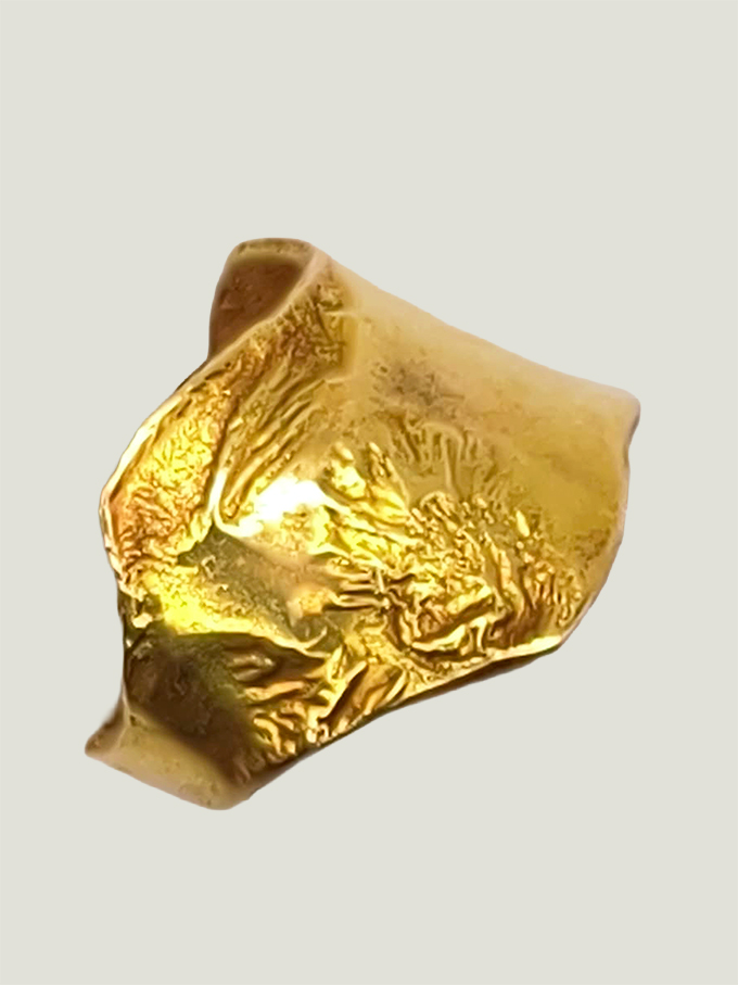 Bague GIULIA laiton réticulé
