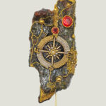 Broche Féerie INDIANA écorce et grenats