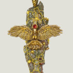 Collier Féerie IOLAIR écorce et grenats