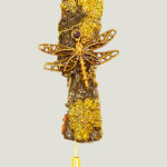 Broche Féerie NADOZ écorce, perles et grenat