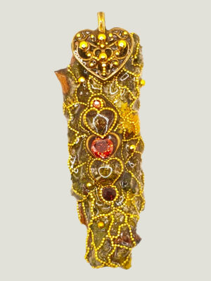 Collier Féerie KALON écorce, perles et grenats