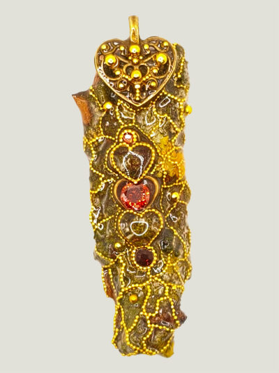 Collier Féerie KALON écorce, perles et grenats
