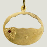 Collier LUCA laiton réticulé brossé et grenat