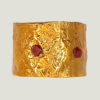 Bague CYRILLA laiton réticulé et grenat