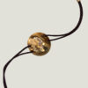 Bracelet DEVA laiton réticulé et cuir