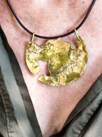 Collier ELETTRA laiton réticulé