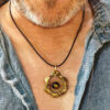 Collier FENICE laiton et agate