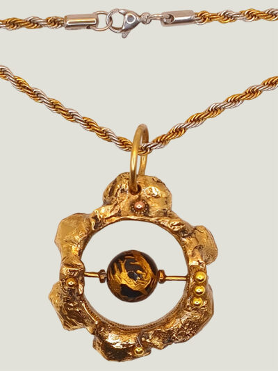 Collier FENICE laiton et agate