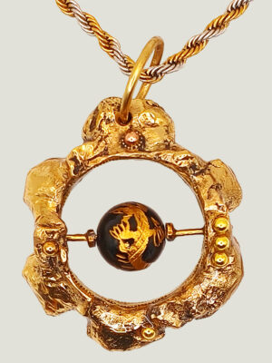 Fenice-recto Collier FENICE laiton et agate