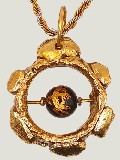 Collier FENICE laiton et agate
