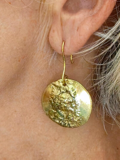 Boucles d'Oreilles JOLLA laiton réticulé