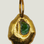 Collier NERINA pépites laiton et verre