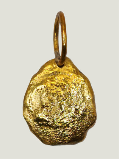 Collier NERINA pépites laiton et verre