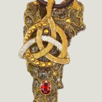 Collier féerie ODALIE écorce et grenat