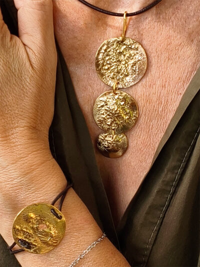 Collier ORIA laiton réticulé